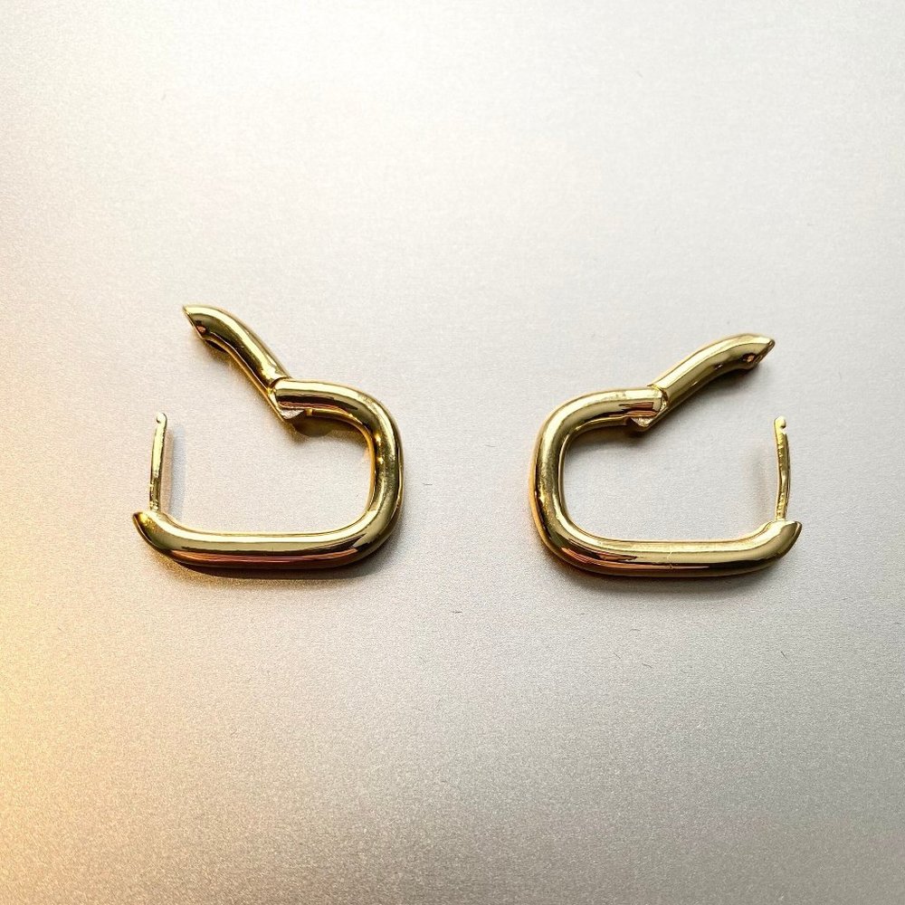 Gold Twist Hoop Earrings Medium Hoop Earrings Gold Filled, Tarnish Resistant